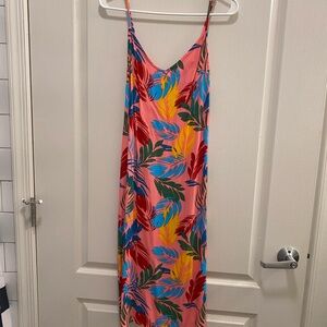 Colorful Tropical Maxi Dress
